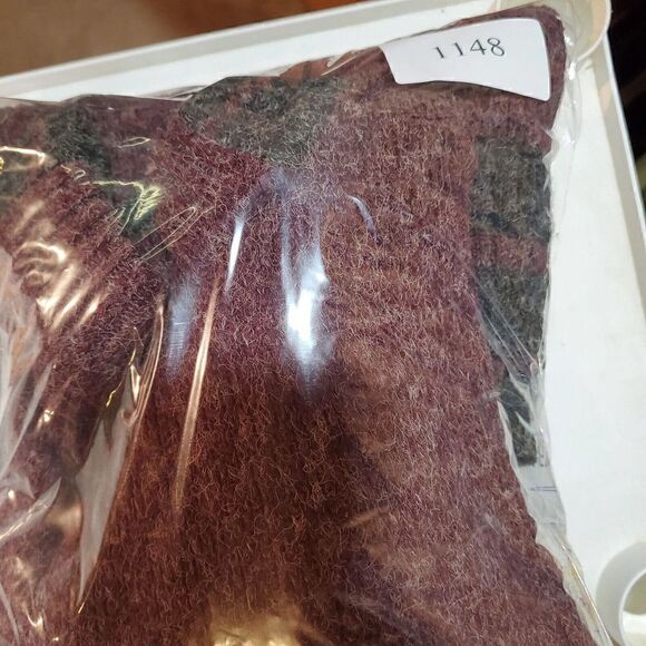 Vtg Xploits Sweater Mens Large Maroon Aviation World Airplane Wool Pullover - Picture 8 of 8